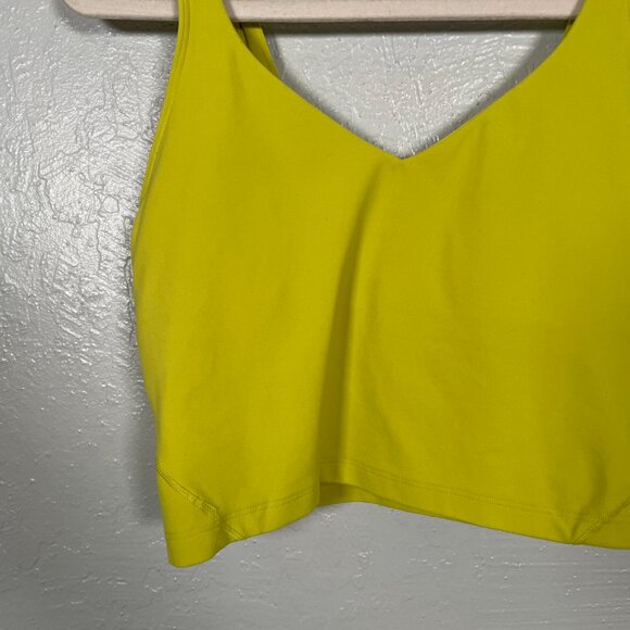 Lululemon Women 10 Yellow Serpentin Align Tank Top Built in Bra Stretch Nulu - Picture 2 of 8